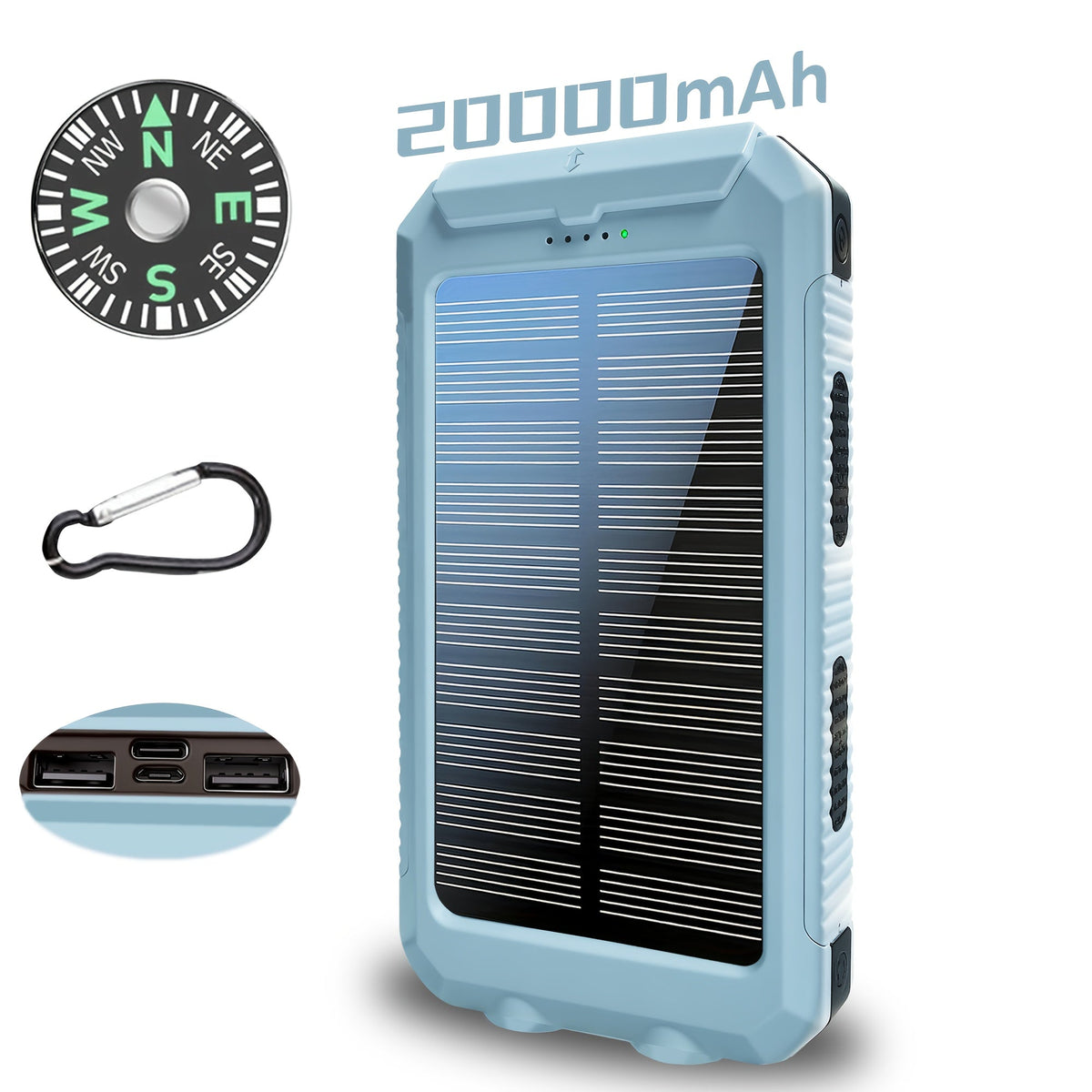 20000mAh Solar Power Bank