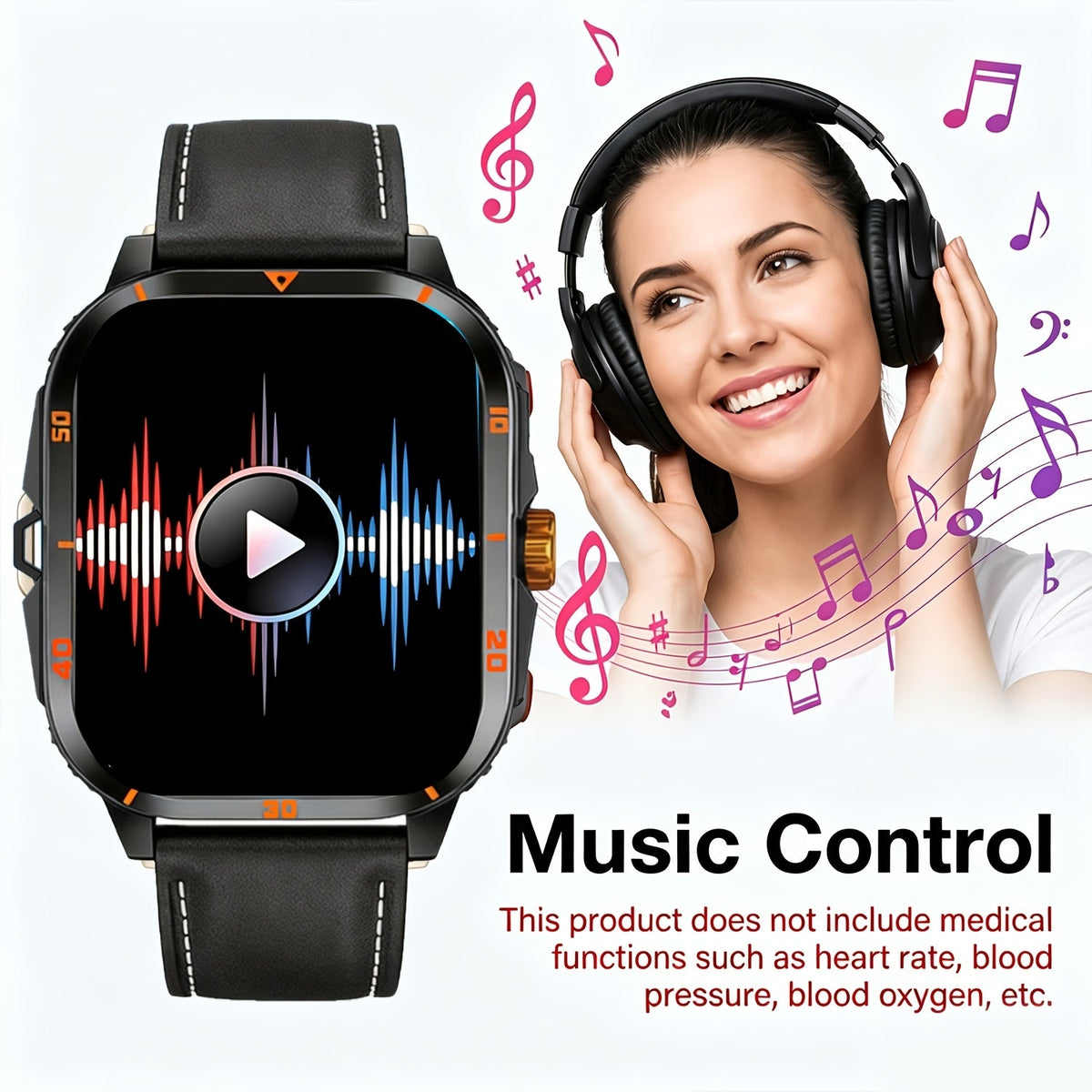 2026 New Smart Watch/Band Unisex - Wireless Call/Text/Multi-Sport
