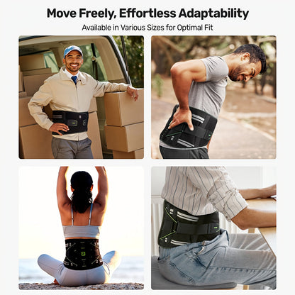 8X Lumbar Support Back Brace with Massage Pad