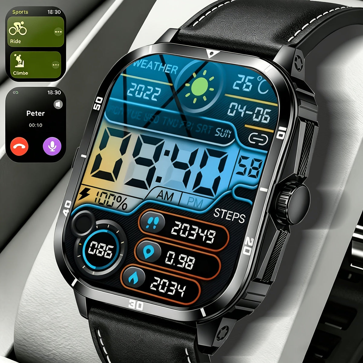 2026 New Smart Watch/Band Unisex - Wireless Call/Text/Multi-Sport