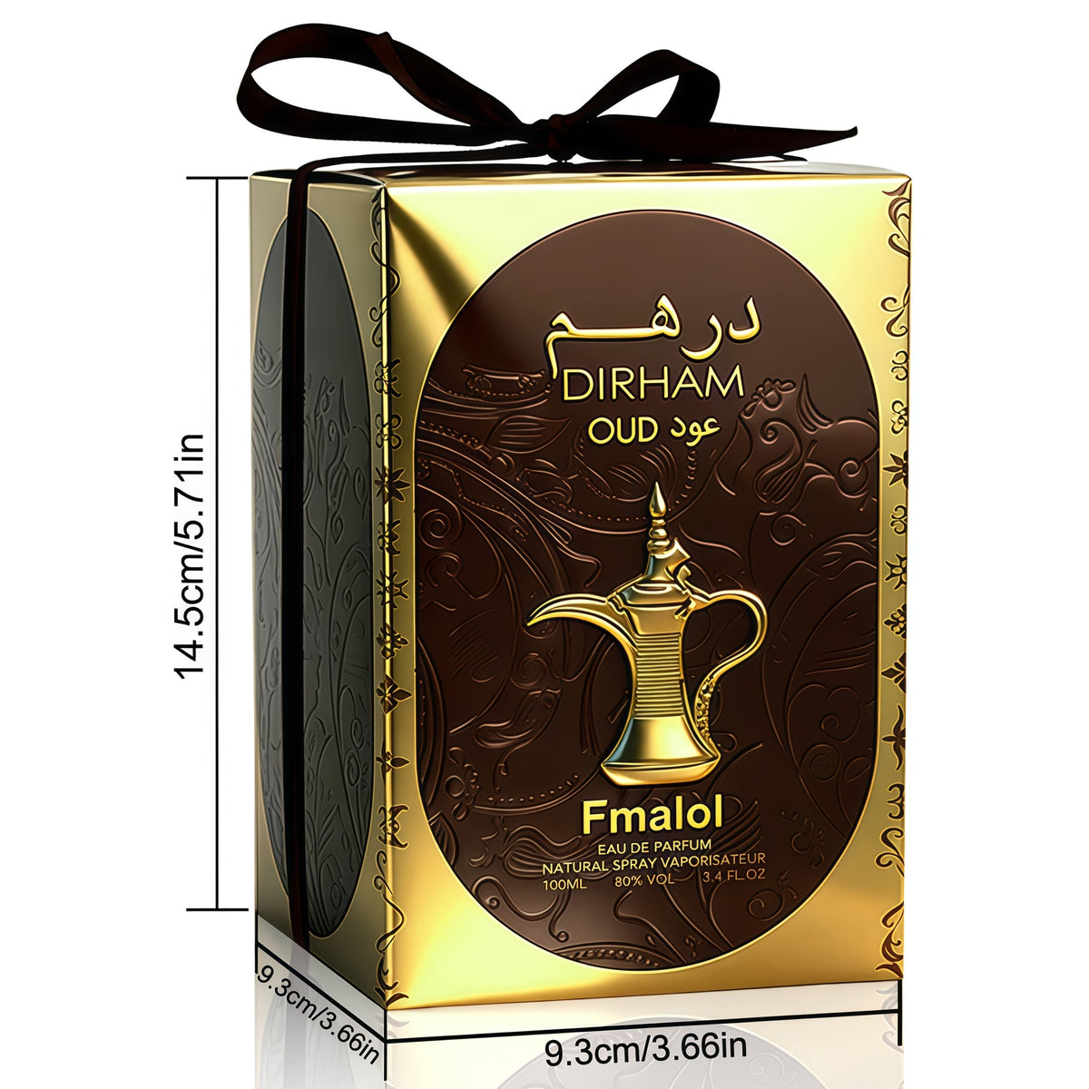 Dubai Oud Luxury Men's Eau De Parfum 3.4oz (100ml) – Long-Lasting Arabian Oriental Woody Cologne