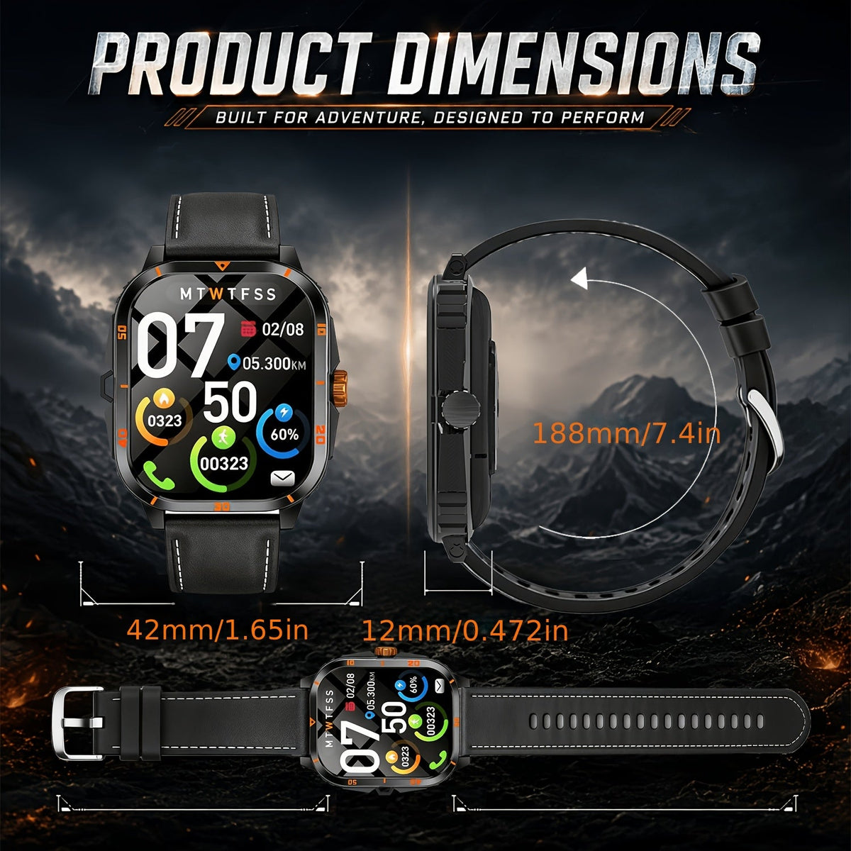 2026 Smart Watch for Men – Bluetooth Calling, Fitness Tracker