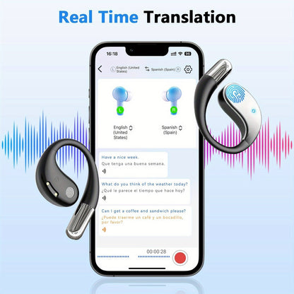 AI Language Translator Earbuds, 156 Languages & Accents, Real-Time 3-in-1 Translation