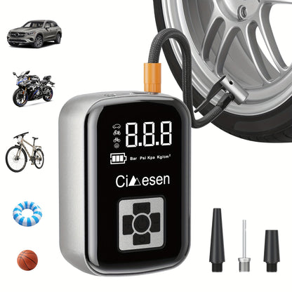 Portable Tire Inflator Air Compressor Cordless Electric Air Pump with Digital Display