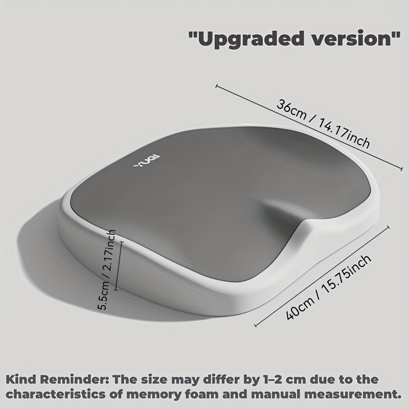10-Hour Ergonomic Memory Foam Office Chair Cushion