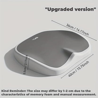 10-Hour Ergonomic Memory Foam Office Chair Cushion