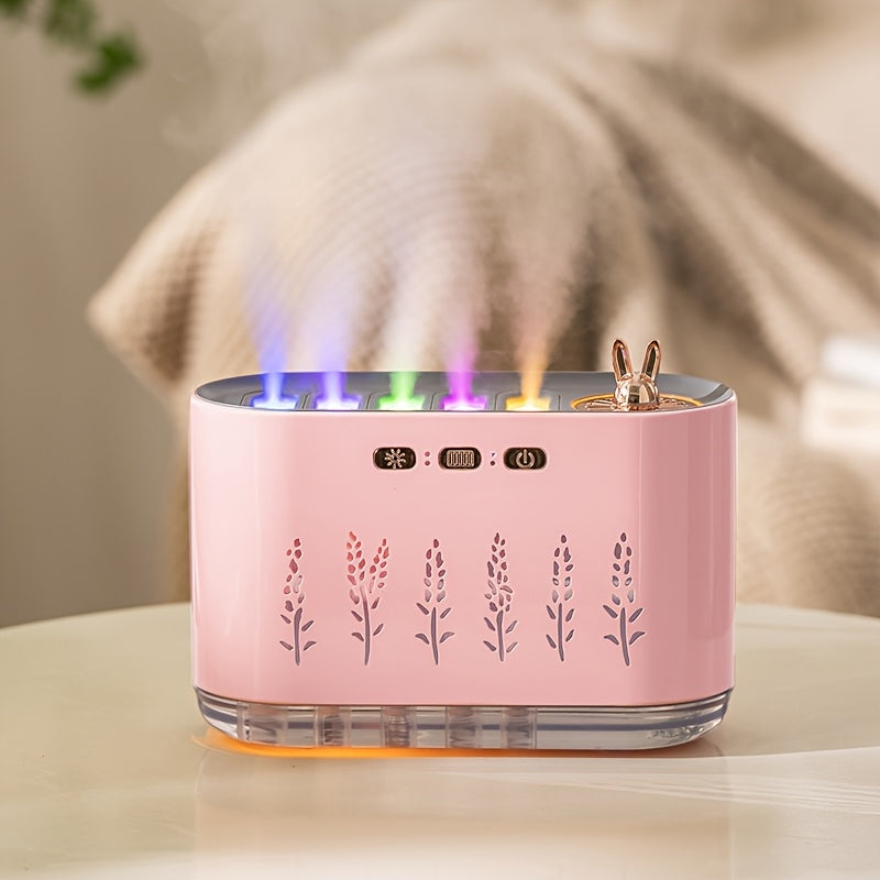 USB Rechargeable Aromatherapy Humidifier with 7-Color LED Lights