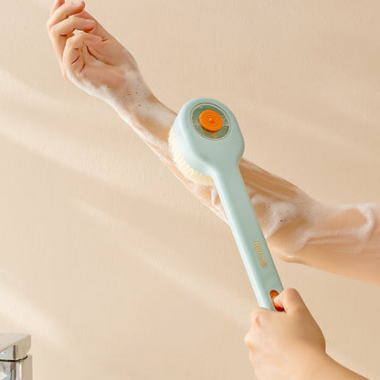 Liquid Bath Brush with Long Handle & Bath Ball