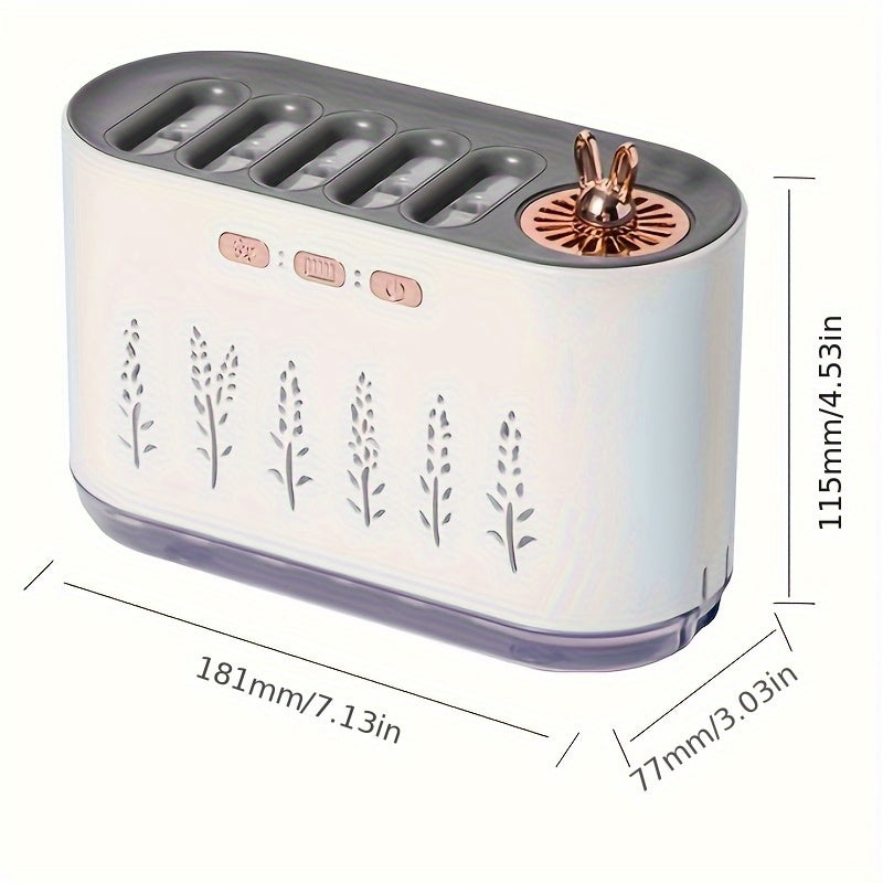 USB Rechargeable Aromatherapy Humidifier with 7-Color LED Lights