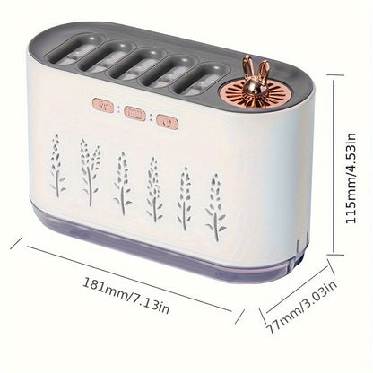 USB Rechargeable Aromatherapy Humidifier with 7-Color LED Lights