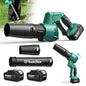 Cordless Leaf Blower 550 CFM with Rotating Head, 2 x 4.0Ah Batteries & Fast Charger,