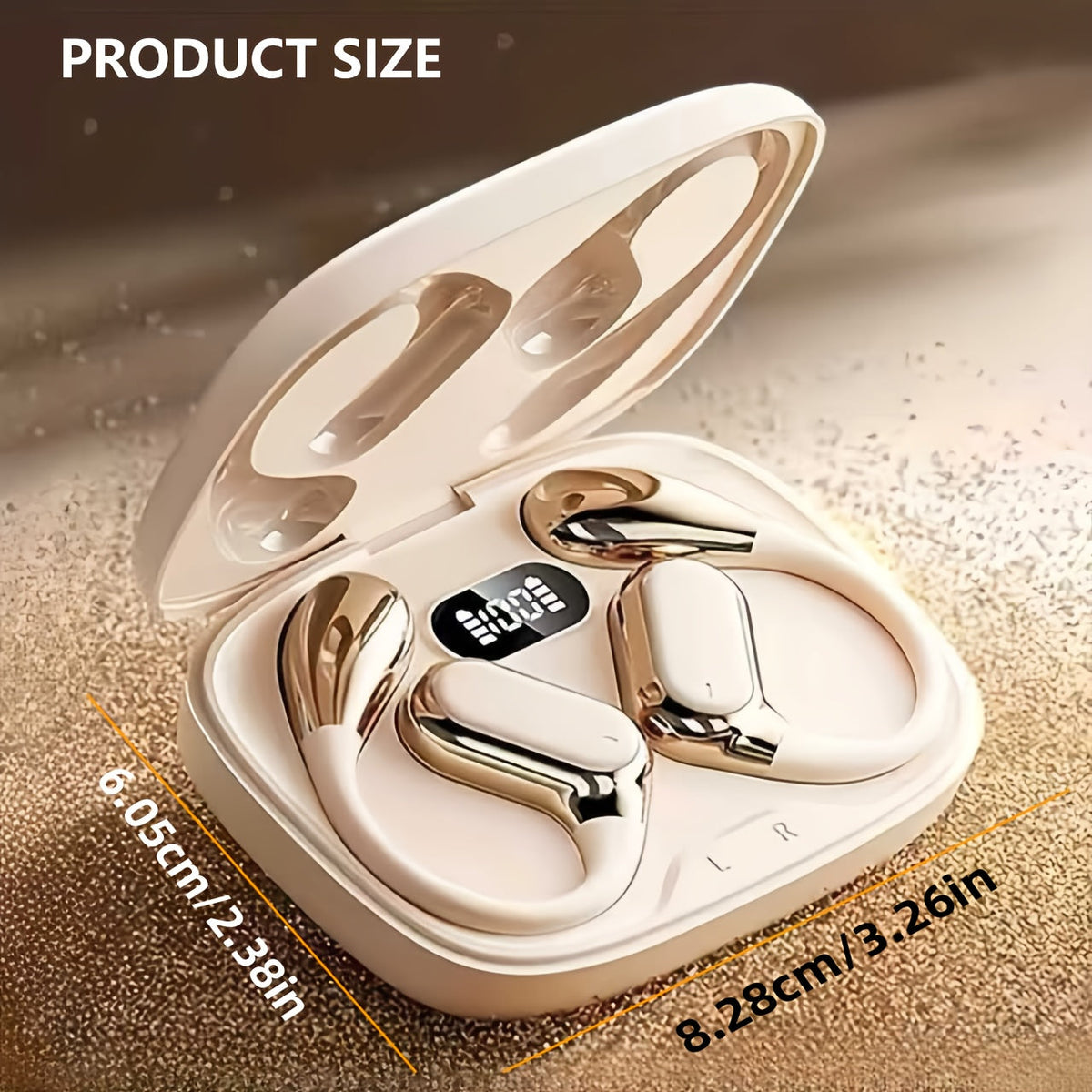2026 True Wireless Open-Ear Earbuds – Bluetooth 5.4 TWS, HiFi Bass, HD Calls