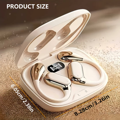 2026 True Wireless Open-Ear Earbuds – Bluetooth 5.4 TWS, HiFi Bass, HD Calls