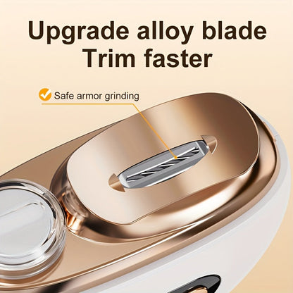 Smart Electric Nail Clipper 2-in-1 USB Rechargeable Nail Trimmer & Polisher