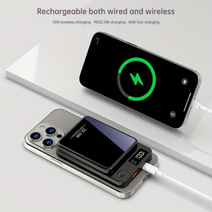 10000mAh Magnetic Wireless Power Bank 22.5W USB-C Fast Charging
