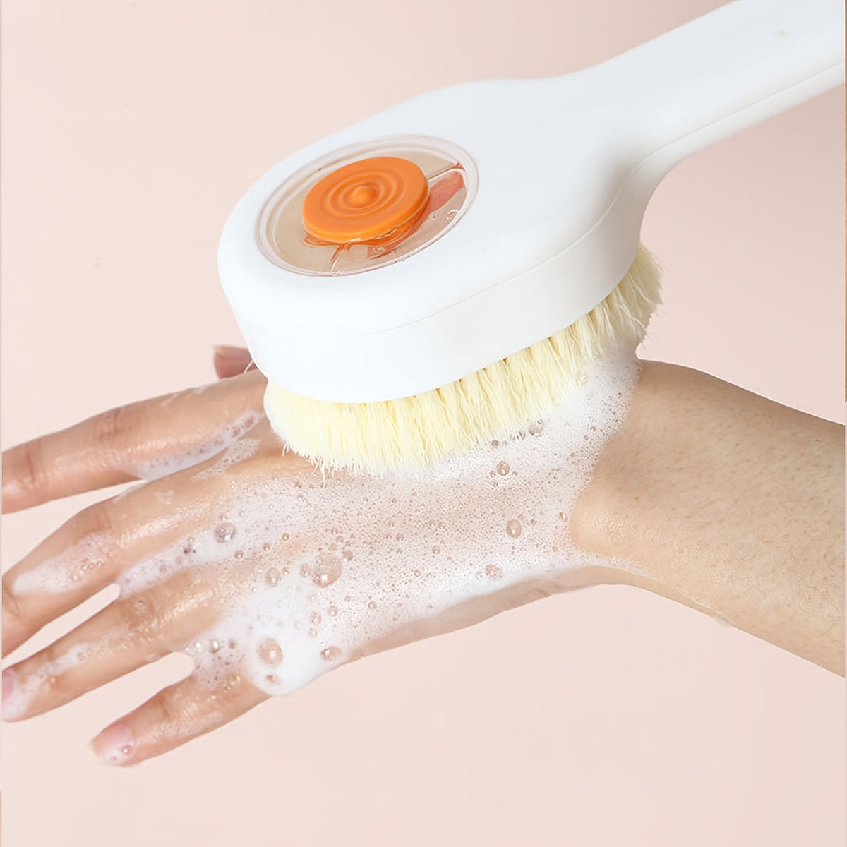 Liquid Bath Brush with Long Handle & Bath Ball