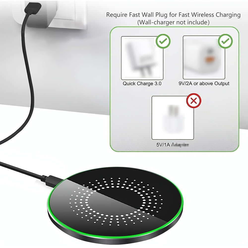 2026 Upgraded 15W Fast Wireless Charger Pad – Qi Wireless Charging Mat