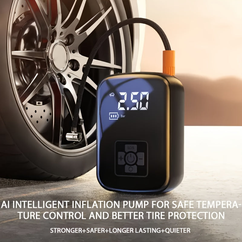 Portable Tire Inflator Air Compressor Cordless Electric Air Pump with Digital Display