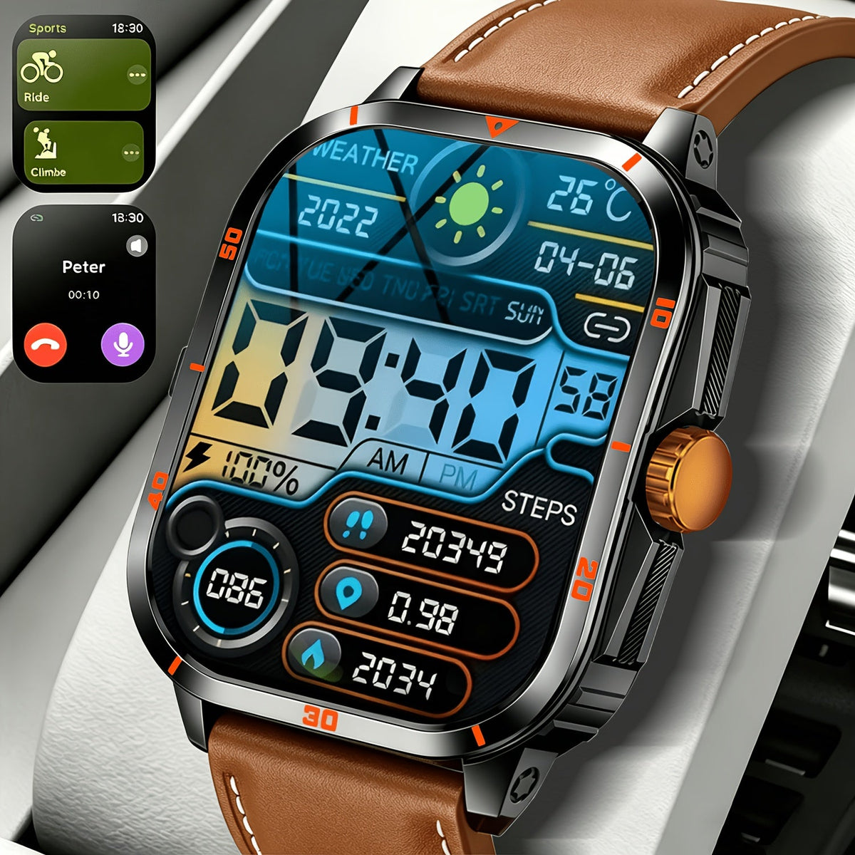 2026 New Smart Watch/Band Unisex - Wireless Call/Text/Multi-Sport