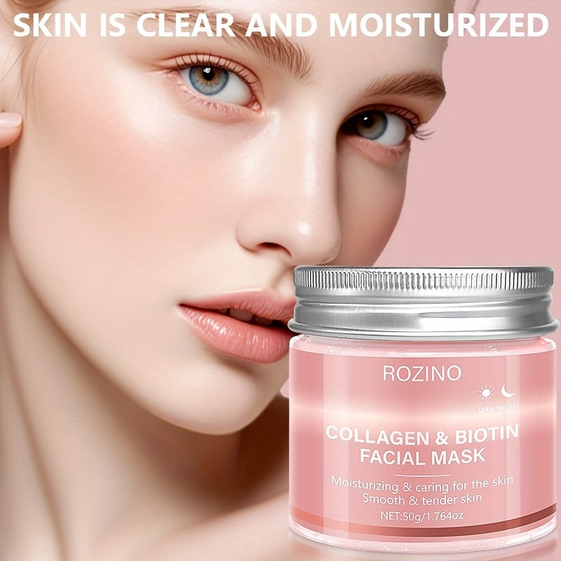 50g Biotin Collagen Day & Night Mask, Hydrates, Keeps Skin
