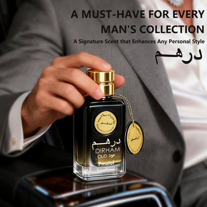 Dubai Oud Luxury Men's Eau De Parfum 3.4oz (100ml) – Long-Lasting Arabian Oriental Woody Cologne