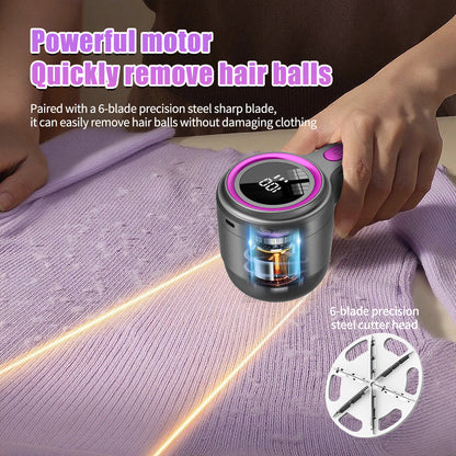 2026 Upgraded USB-C Rechargeable Electric Lint Remover | Fabric Shaver with LED