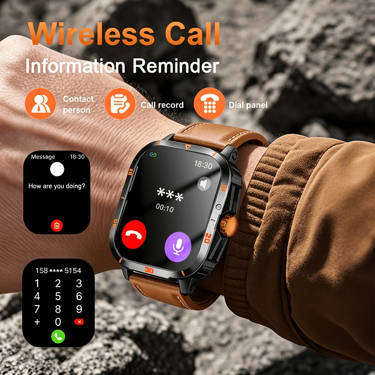 2026 New Smart Watch/Band Unisex - Wireless Call/Text/Multi-Sport