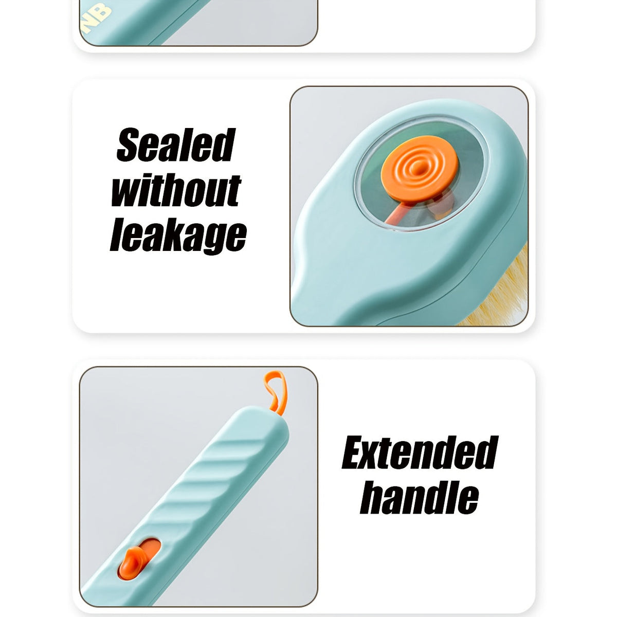 Liquid Bath Brush with Long Handle & Bath Ball