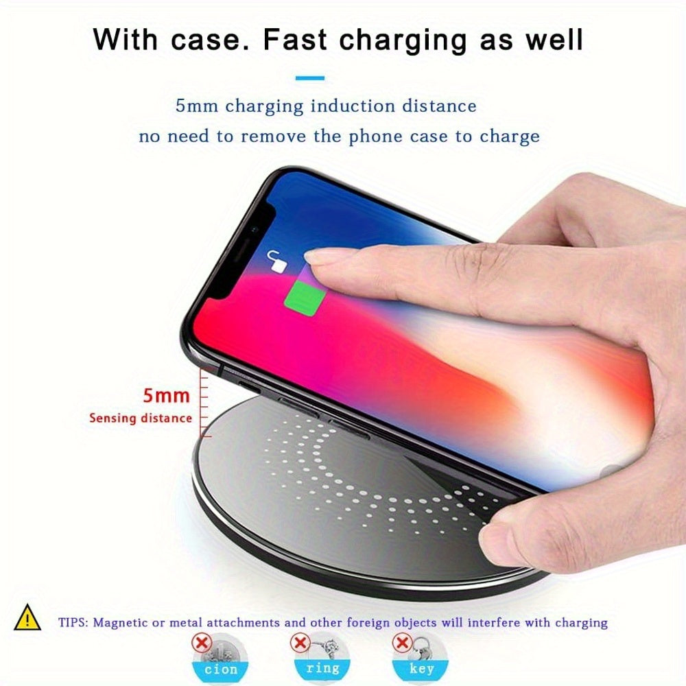 2026 Upgraded 15W Fast Wireless Charger Pad – Qi Wireless Charging Mat