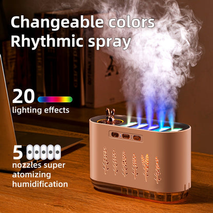 USB Rechargeable Aromatherapy Humidifier with 7-Color LED Lights
