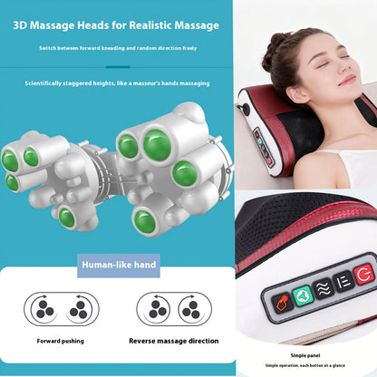 Neck & Back Massager – Deep Tissue Shiatsu Massage Pillow